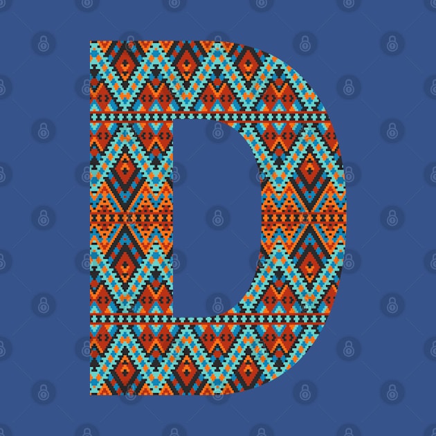 Letter D- boho design by RinaMosaics