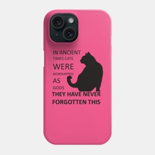 In Ancient Times Cats Were Worshipped As Gods v1 Phone Case