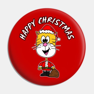 Christmas Santa Cat Father Christmas Xmas 2021 Pin