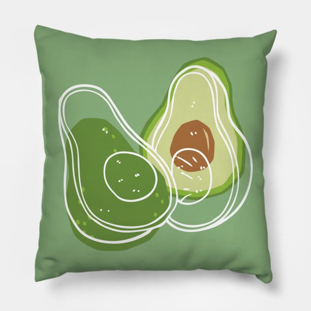 Avocado Pillow by Kittoable