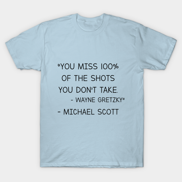 Wayne Gretzky Michael Scott The Office T Shirt Teepublic