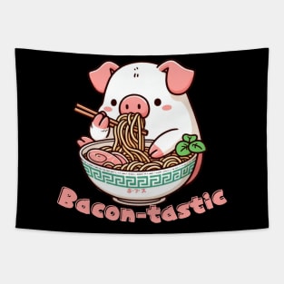 Bacon-tastic Ramen pig life Tapestry