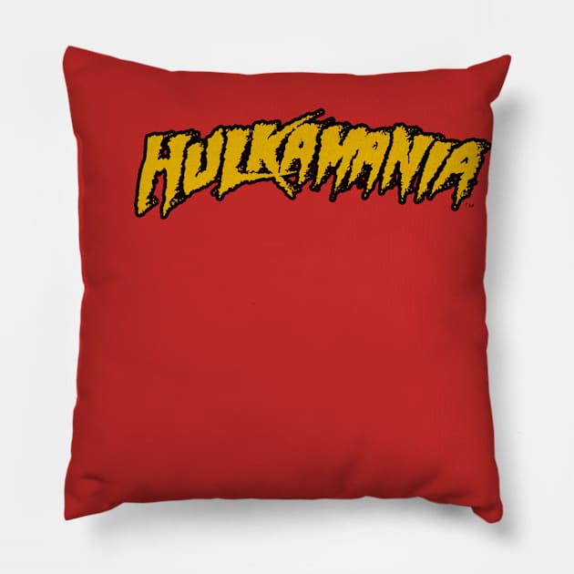 Hulk Hogan Hulkamania Logo Pillow by MunMun_Design