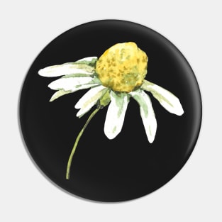 Chamomile Watercolor Pin