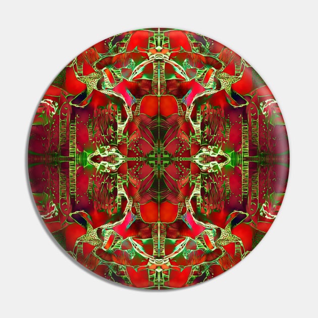 Christmas Kaleidoscope. Abstract Design Pin by ArtlyStudio