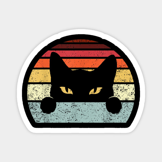 Vintage Black Cat Retro Style Cats Gift In 10 Colors Vintage