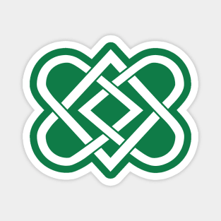 Celtic Knot Heart - St Patricks - White Magnet