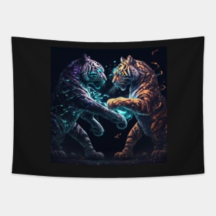 Tigers face to face Tapestry