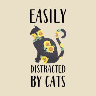 Easily Distracted by Cats T-Shirt