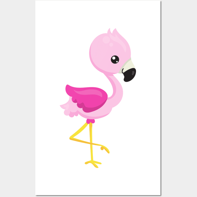 Cute Pink Flamingo | Photographic Print