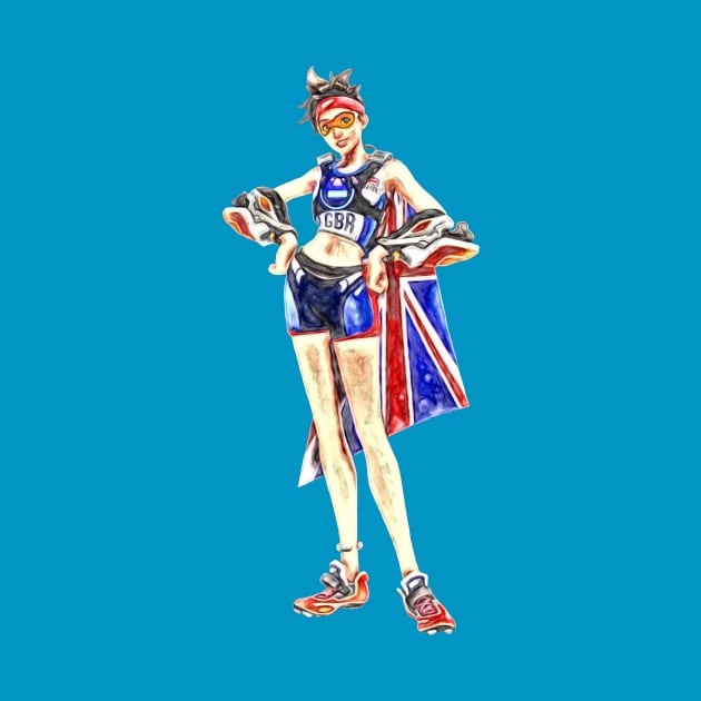 Overwatch Tracer Track and Field by Green_Shirts