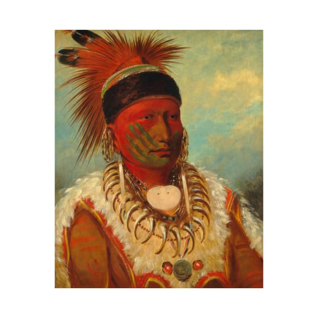 The White Cloud, Head Chief of the Iowas by George Catlin by Classic Art Stall