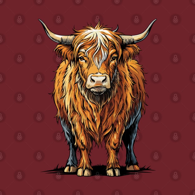 Scottish Highland Cow by KDCreativeDesign