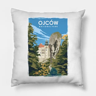 Ojcow National Park Minimal Travel Art Pillow