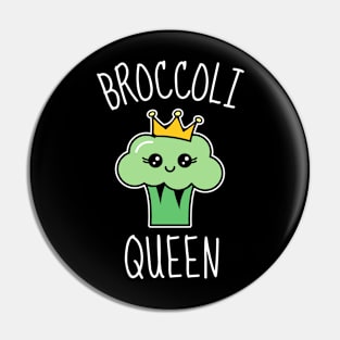 Broccoli Queen Funny Pin