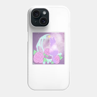 Drippy Moon Cat Tattoo Design (Pastel version) Phone Case