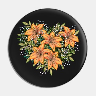 Pretty Lily Bouquet Pin