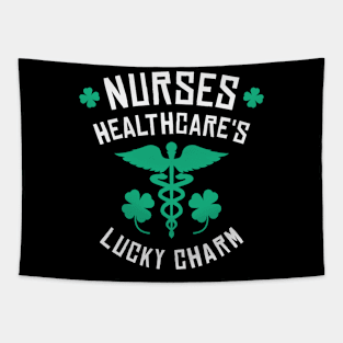 St. Patrick's Day Nurse Healthcare Clover Lucky Charm Tapestry