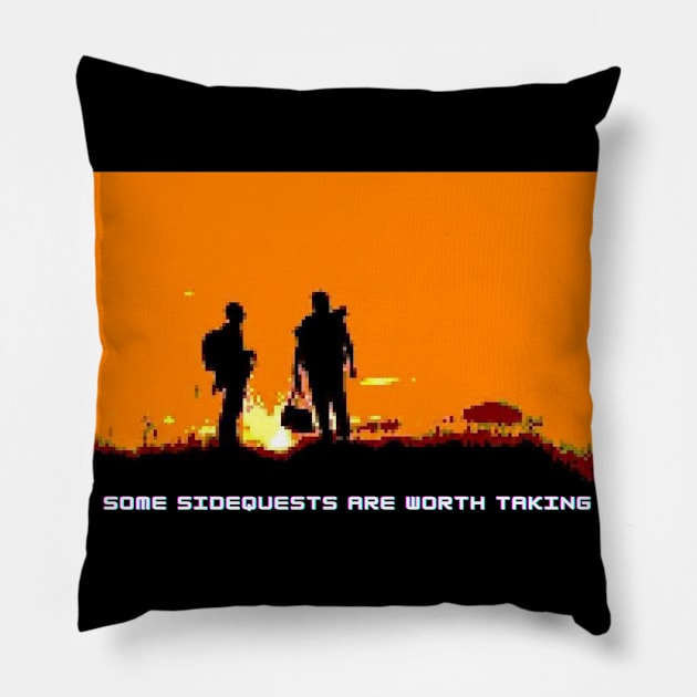 sidequests Pillow by monoblocpotato