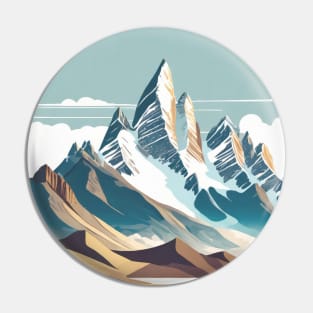 Patagonia Peaks - Argentina Landscape Pin