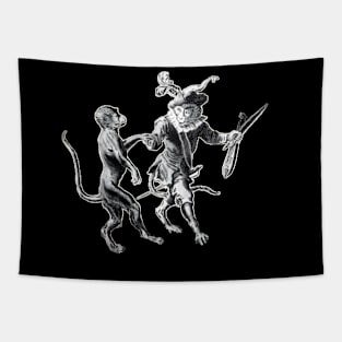 Dancing monkeys Tapestry