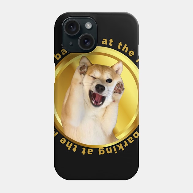 dogecoin barking at the moon Phone Case by rsclvisual