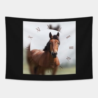 Sorrel horse on pasture Tapestry