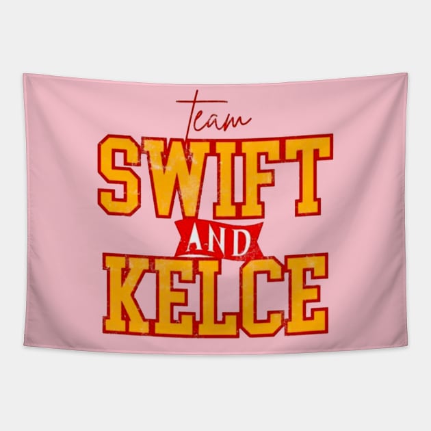 Team Swift And Kelce Tapestry by wizardwenderlust