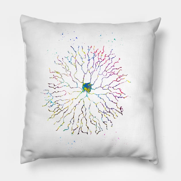 Starburst neuron Pillow by erzebeth