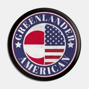 Proud Greenlander-American Badge - Greenland Flag Pin