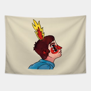 Fire head man Tapestry