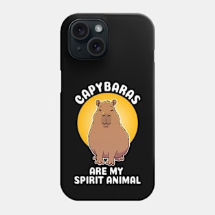 Capybaras are my spirit animal Capybara Phone Case