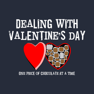 Valentine Chocolate White Text T-Shirt