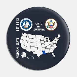 State of Louisiana Pin