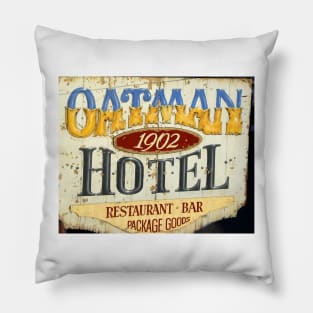Oatman Arizona Hotel sign Pillow