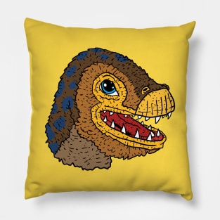 t rex dinosaur head. dino. Pillow