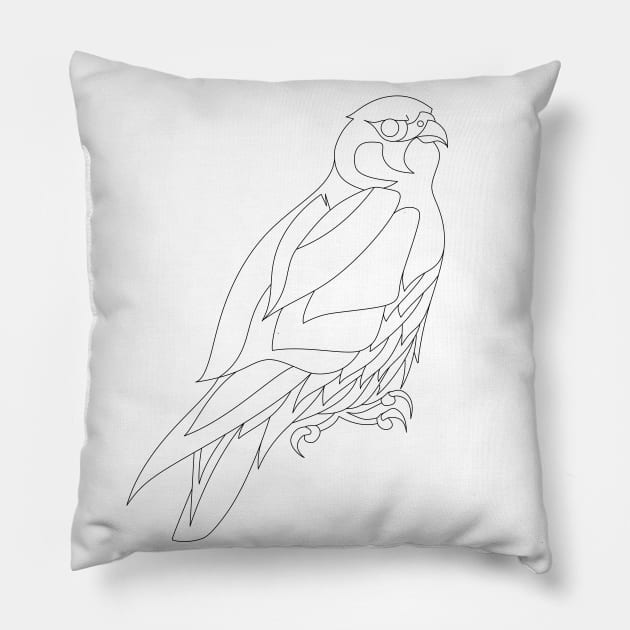 Peregrine falcon Pillow by jorge_lebeau