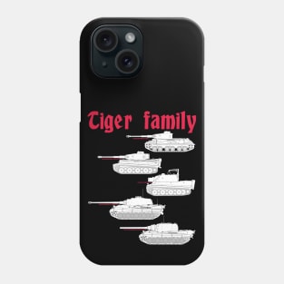 A tank lover will appreciate it! Tiger family Phone Case