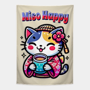 Miso Happy Cat Tapestry