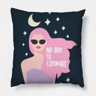 no one to compare beauty girl Pillow