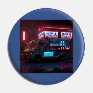 Cyberpunk Tokyo Ramen Food Truck Pin