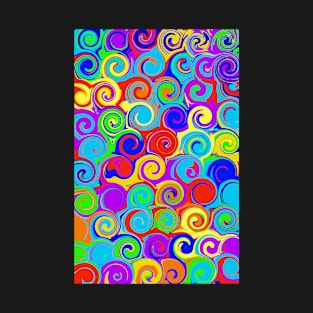 Liquid Color Swirl Pattern T-Shirt