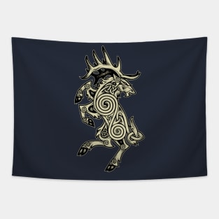 Celtic Elk Rampant Tapestry