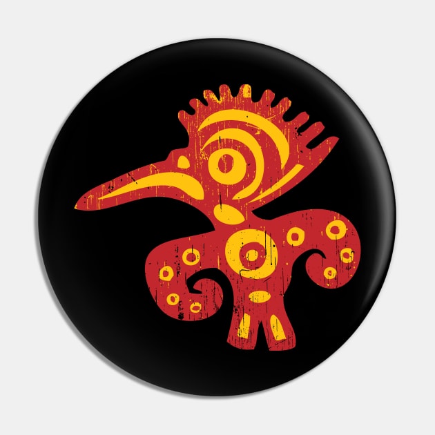 Ancient Mayan Bird Pin by Markaneu