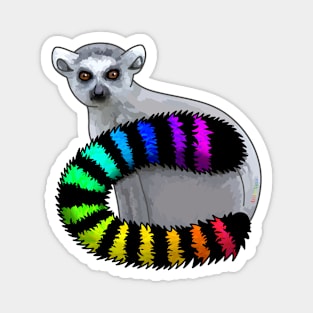 Rainbow Lemur Magnet