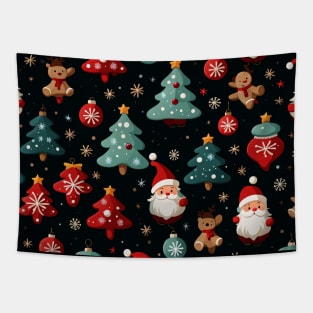 It's  time for cute Christmas patterns with Santa claus Tapestry