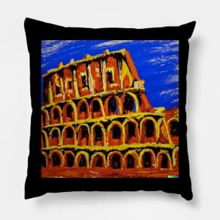 Colosseum Painting Rome Beautiful art Pillow