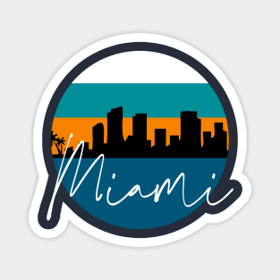 Miami Skyline Football Colors Magnet