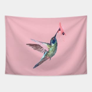 watercolor hummingbird Tapestry