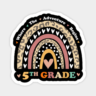 Back To School 5th Grade Where The Adventure Begins Rainbow Magnet